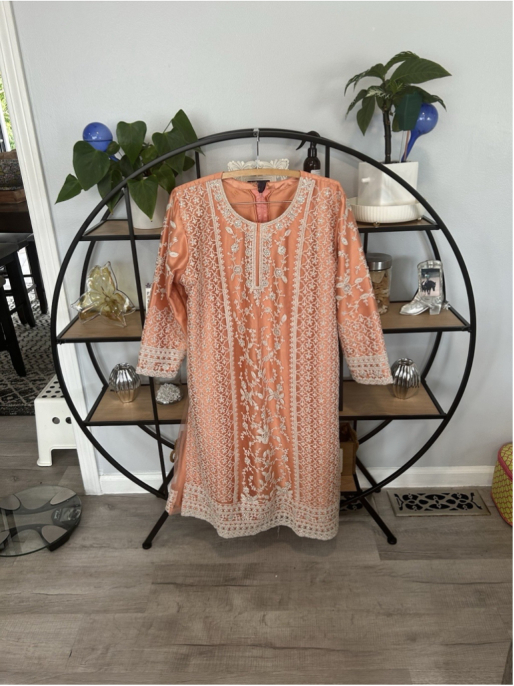 India Attire Fits Like A Large Pale Orange Color